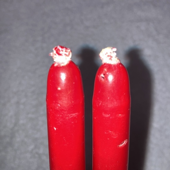 VINTAGE PAIR OF 1960'S SANTA CLAUS FACE WITH NOEL 10" TAPER CANDLES JAPAN - Picture 5 of 5